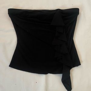Vintage 90s Y2k Charlotte Russe ruffled tube corset like top